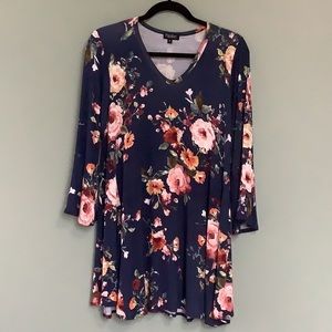 Cute Papillon Tunic Dress with Bell Sleeves Size M